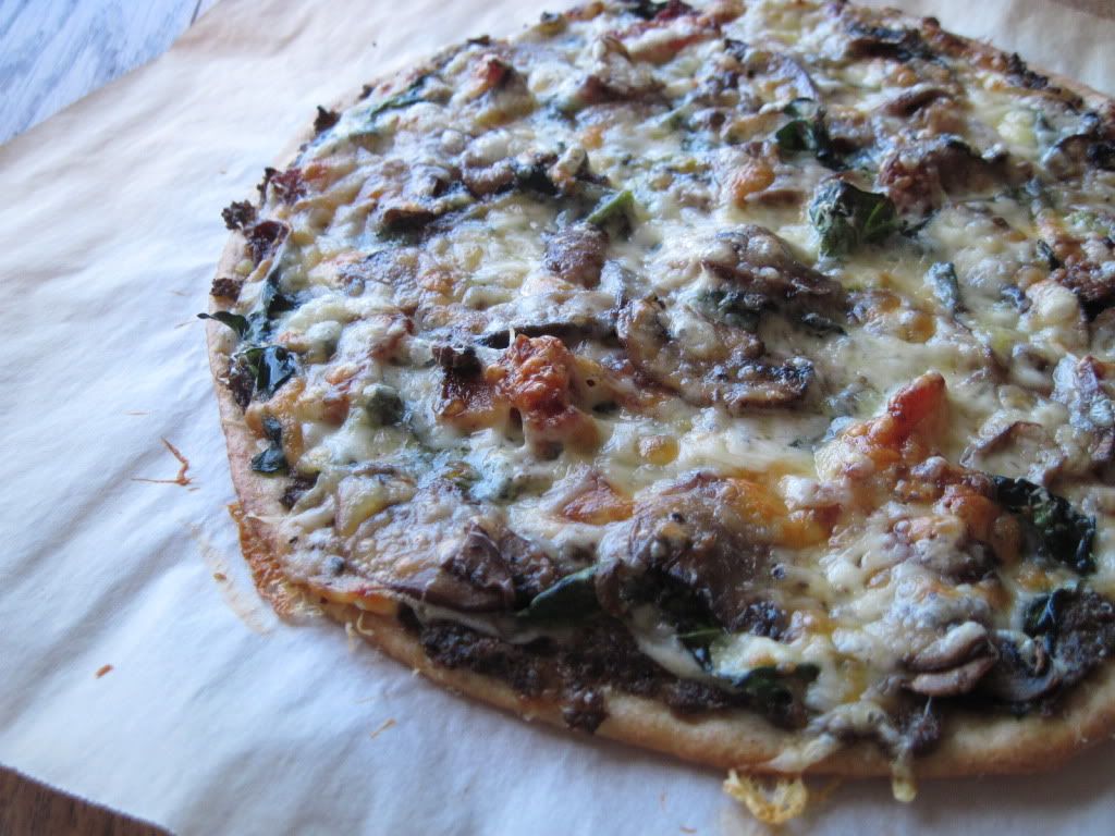 Roasted Mushroom Pesto for Pizza